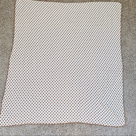 Cream & Brown Polkadot Square Scarf or Handkerchief - Picture 7 of 7